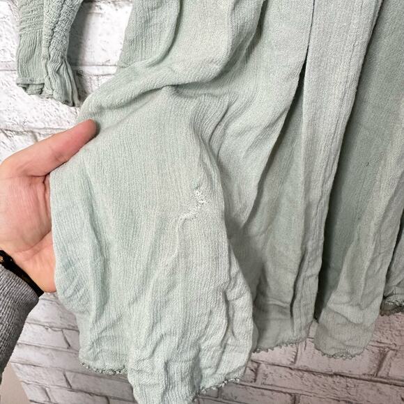 Free People Sage Green Embroidered Mini Dress - Picture 8 of 12